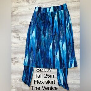 Blue Abstract A-Line Skirt
